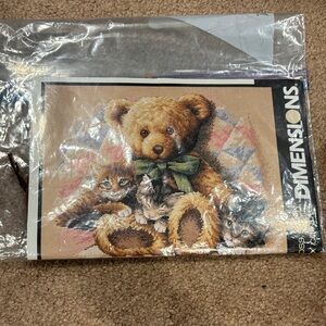 Dimensions Teddy Bear and Kittens Cross Stitch Kit